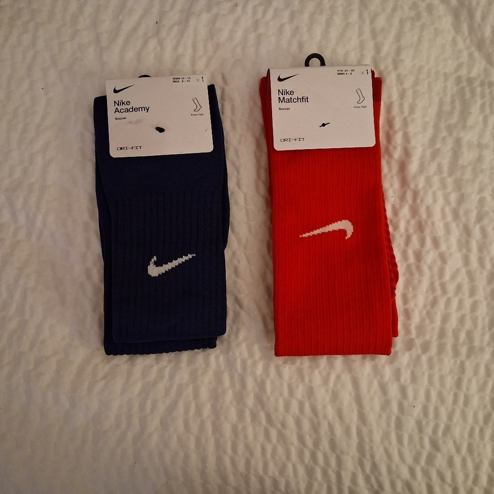 Nike Men's Athletic Socks - Navy and Red